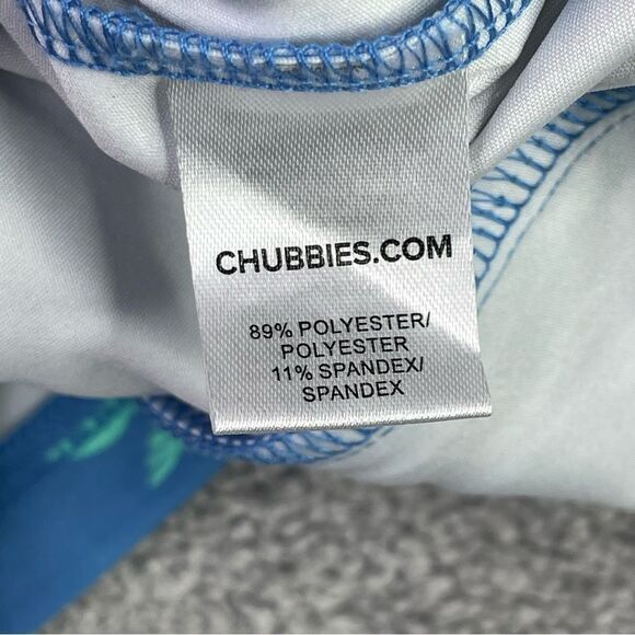 Chubbies Pullover Men’s L Blue 1/4 Zip Long Sleeve Pockets Golf Palm Tree - Picture 8 of 12